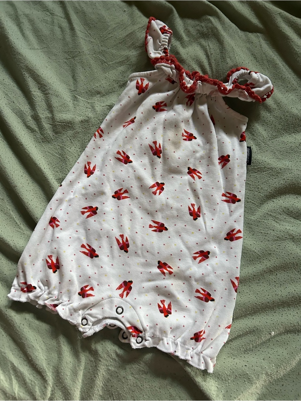 Lovedbaby Eric Carl collection—red bird Romper